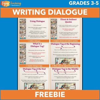 Preview of How to Teach Dialogue for Narrative Writing Freebie