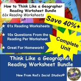 How to Think Like a Geographer Unit Reading Worksheet Bund