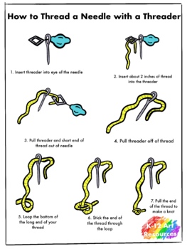 Preview of How to Thread a Needle with a Threader Handout