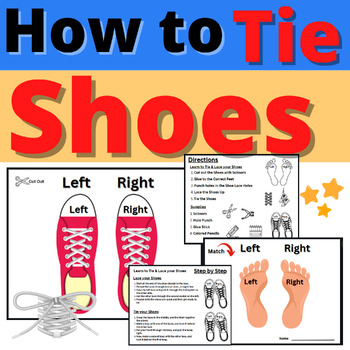 How to Tie Shoes Activity Craft Resource Life Skills Activities | TPT