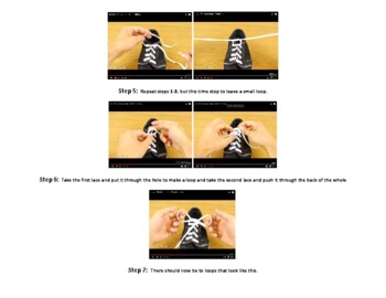 How to Tie Show Laces with Visuals-Life Skills by PTWorks | TPT