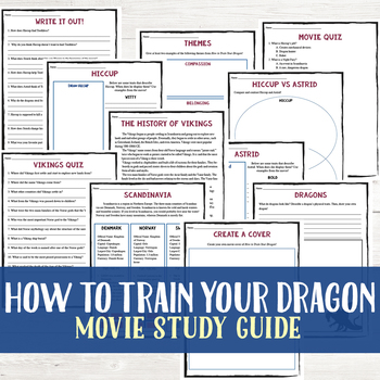 Preview of How to Train Your Dragon Movie Study Guide
