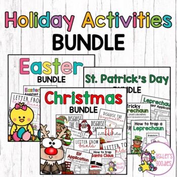 Preview of Holiday Activities BUNDLE