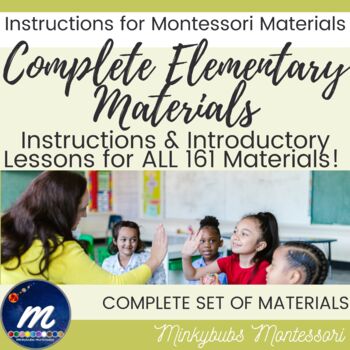 Preview of How to Use ALL LOWER UPPER ELEMENTARY Materials Montessori w Basic Instructions