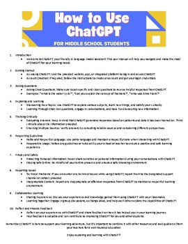 Preview of How to Use ChatGPT for Middle School Students - An Introduction to Chat GPT & AI