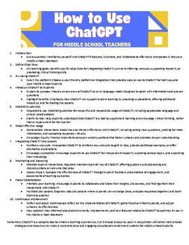 Preview of How to Use ChatGPT for Middle School Teachers - An Introduction to AI & Chat GPT