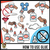 How to Use Glue - How Not to Use Glue - Clip Art