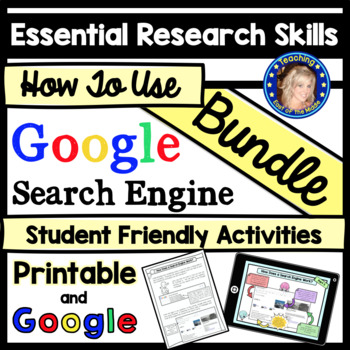 Preview of How to Use Google Search - Digital Google Slides and Printable Bundle