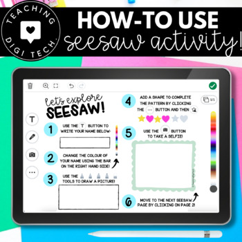 Preview of How to Use SEESAW for Students - ALL GENERAL TOOLS- Back to School Online