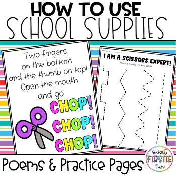 How to Use School Supplies | Back to School Practice | First Week of School