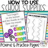 How to Use School Supplies | Back to School Practice | Fir