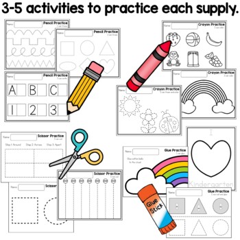 How To Use School Supplies Printable For Kindergarten Students