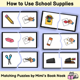 How to Use School Supplies Matching Puzzles