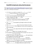 How to Use a Microscope Virtual Lab, Worksheet and KEY