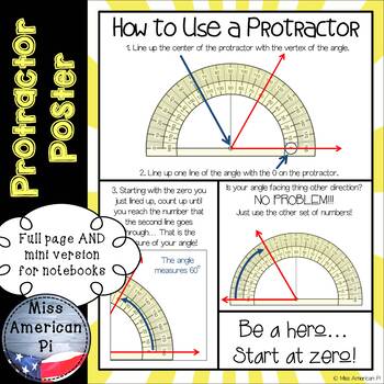Preview of How to Use a Protractor Poster