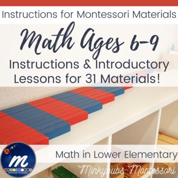 Preview of How to Use your Math 1 Materials Montessori inc 1st Presentations Instructions