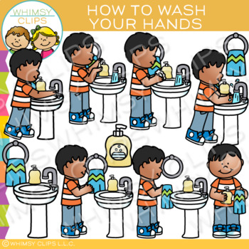 Preview of How to Wash Your Hands Clip Art: Sequencing and Hygiene Clip Art