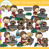 How to Wash a Dog Sequencing Clip Art
