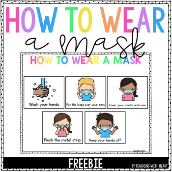 How to Wear A Mask Poster by Teaching With Heart by Gina Peluso | TpT