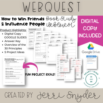Preview of How to Win Friends and Influence People Book Study WebQuest | CTE | FCS | FACS