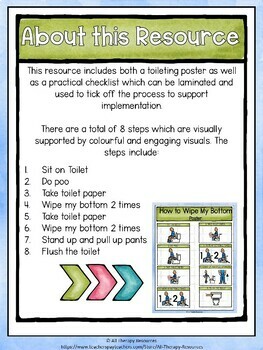 How To Wipe My Bottom Visual Support Story By All Therapy Resources