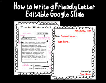 Preview of How to Write A Friendly Letter
