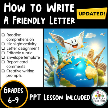 Preview of Middle School Language | How to Write A Friendly Letter + PPT | Updated