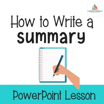 Preview of How to Write A Summary-PowerPoint Lesson