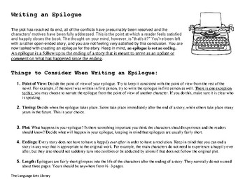 write an epilogue assignment