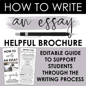 Preview of How to Write An Essay Brochure: Intro, Thesis, Body, Conclusion, Word Choice