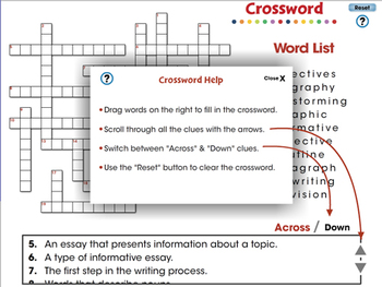beginning of essay crossword