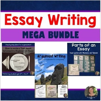Preview of How to Write Argumentative and Informative Essays Parts of an Essay BUNDLE
