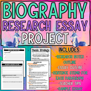 Preview of How to Write Biography Essay Unit