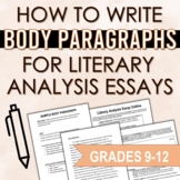 How to Write Body Paragraphs (Literary Analysis Essay) - Editable