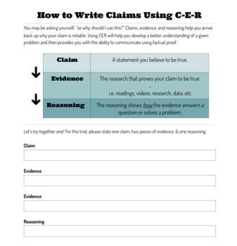 Preview of How to Write Claims Using C-R-E