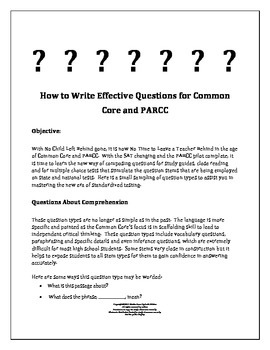 Preview of How to Write Effective Assessment Questions