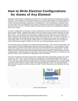 Preview of How to Write Electron Configurations for Any Element