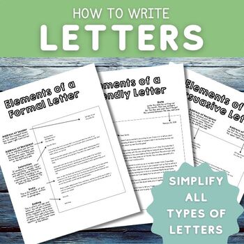 How to Write Letters Graphic Organizers and Worksheets by Brave Guide