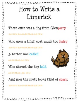 for limerick grade free worksheets 1 Write  Laura TpT  by How Limericks Limericks: to Torres