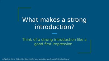 how to write strong introduction