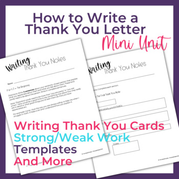 Preview of How to Write Thank You Letters