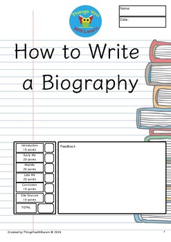 Preview of How to Write a Biography (The Writing Process)