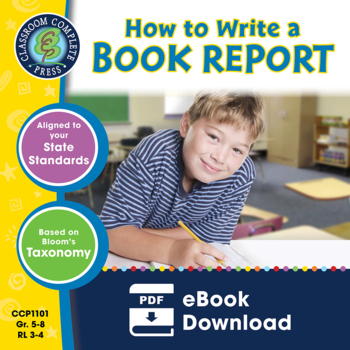 Preview of How to Write a Book Report Gr. 5-8 - Distance Learning