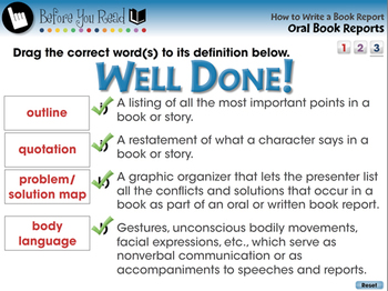 oral book report example