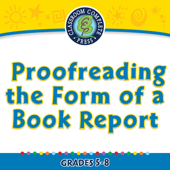 Preview of How to Write a Book Report: Proofreading the Form of a Book Report - NOTEBOOK