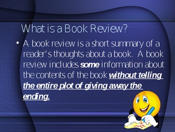 how to do book review ppt