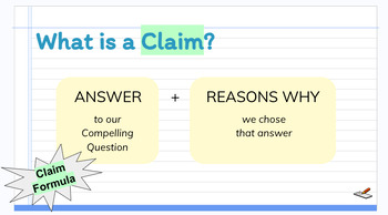 Preview of How to Write a Claim: Lesson Slides and Student Handout