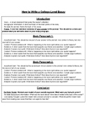 Writing Resource: How to Write a College-Level Essay [Checklist]
