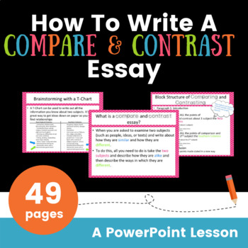Preview of How to Write a Compare and Contrast Essay