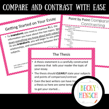 compare and contrast thesis examples
